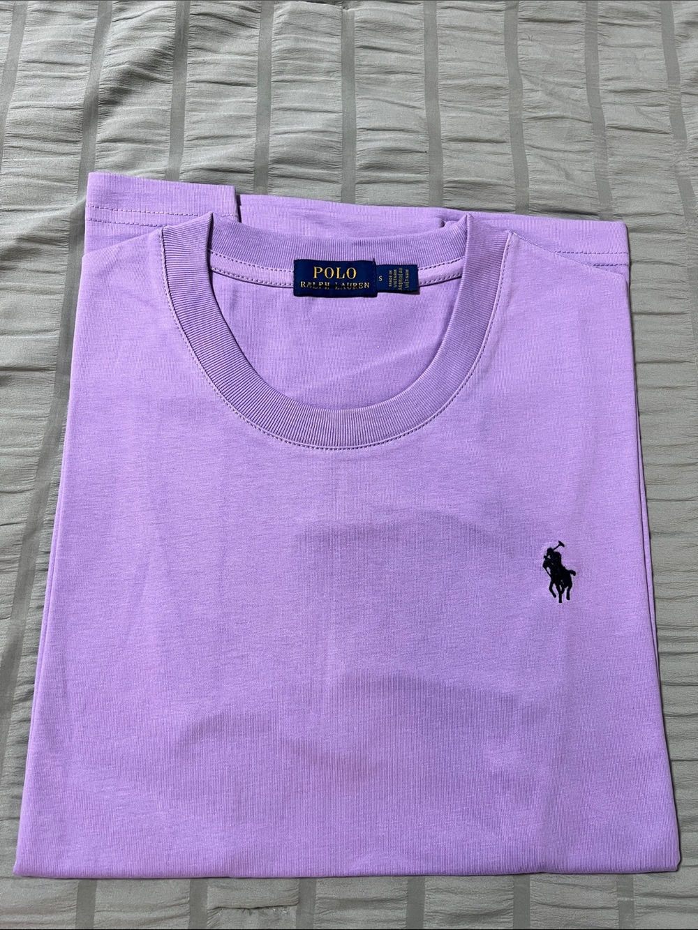 Polo by Ralph Lauren Lavender Crew Neck T-Shirt with Black Pony